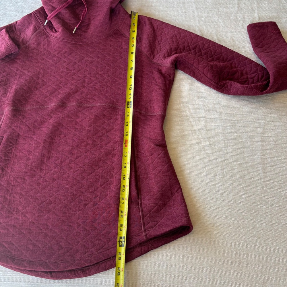 Marmot Annie Womens Quilted Funnel Neck Hoodie Burgundy Heather Pullover Medium - Picture 9 of 9